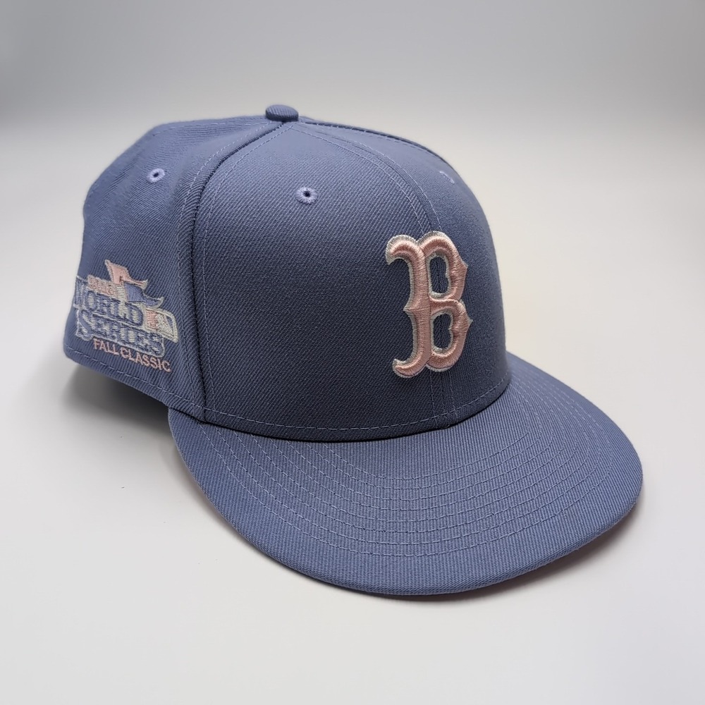 Boston Red Sox Rare New Era 2013 World Series 59FIFTY Fitted SZ 8 Pink Baby Blue